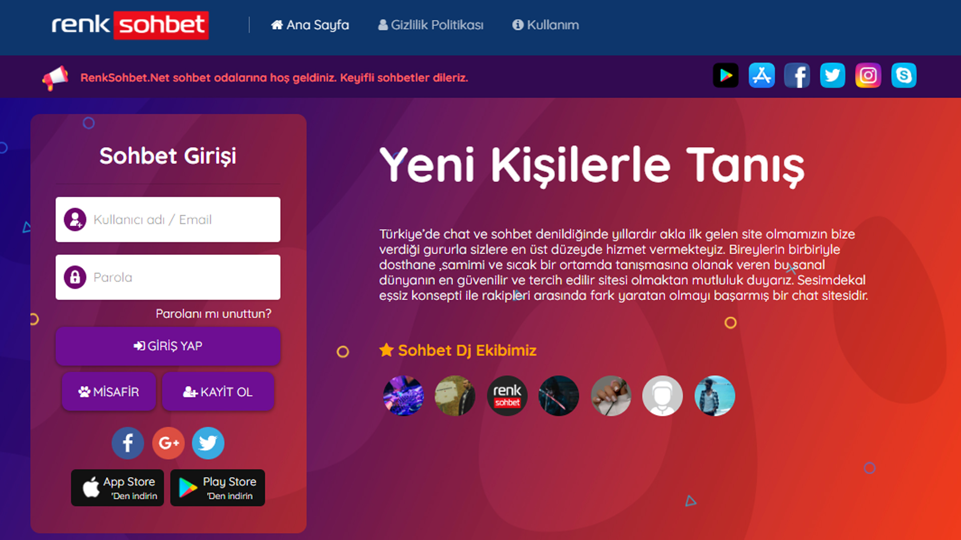 Renkli Sohbetin Adresi: renksohbet.net